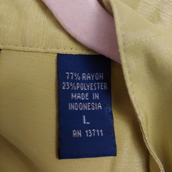 Lot of 3 Karen Scott button pink, lilac, chartreuse shimmer tops size Large NWOT - Picture 8 of 12